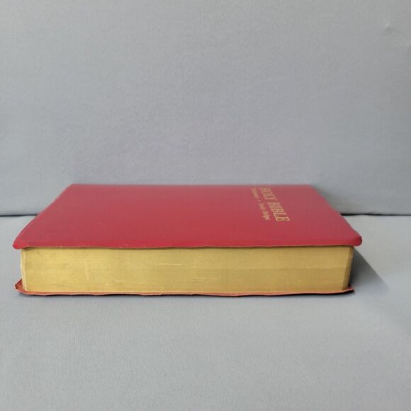 The Holy Bible KJV Old & New Testament Book Red 1989 Words Of Christ In Red - Picture 9 of 15